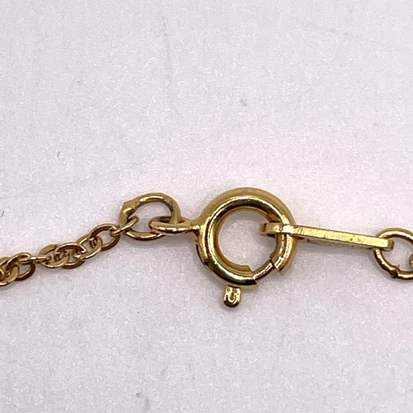 Gold Tone White Czech Glass Hand Beaded Snowflake Pendant Necklace - Picture 7 of 11